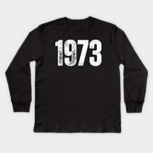 Anniversarie 50 Ans Homme Femme Rétro Vintage 1973 Kids Long Sleeve T-Shirt
